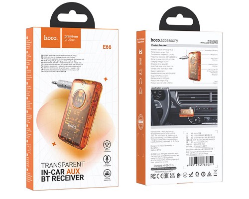 Bluetooth аудио ресивер Hoco E66 Transparent discovery edition (00000067595_2)