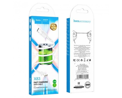 Дата кабель Hoco X83 Victory USB to Lightning (1m) (00000066069_2)