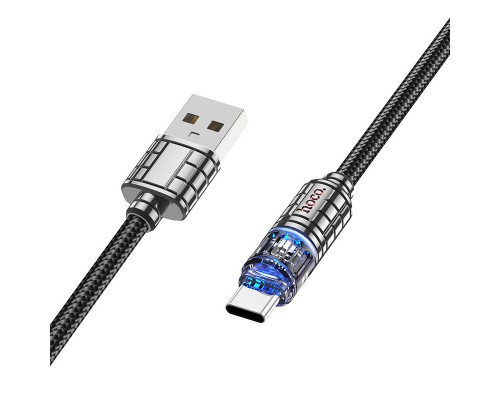 Дата кабель Hoco U122 Lantern Transparent Discovery Edition USB to Type-C (00000066070_1)