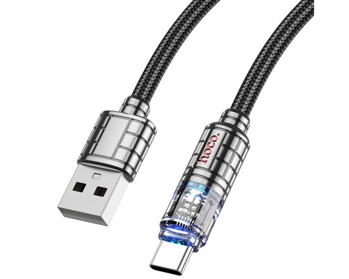 Дата кабель Hoco U122 Lantern Transparent Discovery Edition USB to Type-C (00000066070_1)