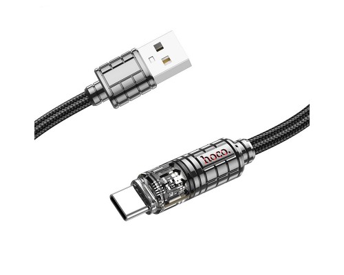 Дата кабель Hoco U122 Lantern Transparent Discovery Edition USB to Type-C (00000066070_1)