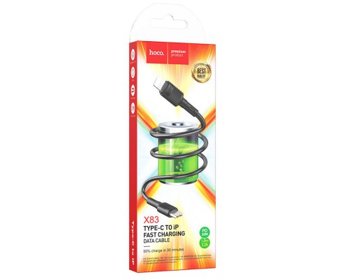 Дата кабель Hoco X83 Victory PD 20W Type-C to Lightning (1m) (00000066076_1)
