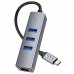Переходник HUB Hoco HB34 Easy link Type-C Gigabit network adapter (Type-C to USB3.0*3+RJ45) (00000066079_1)