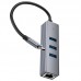 Переходник HUB Hoco HB34 Easy link Type-C Gigabit network adapter (Type-C to USB3.0*3+RJ45) (00000066079_1)