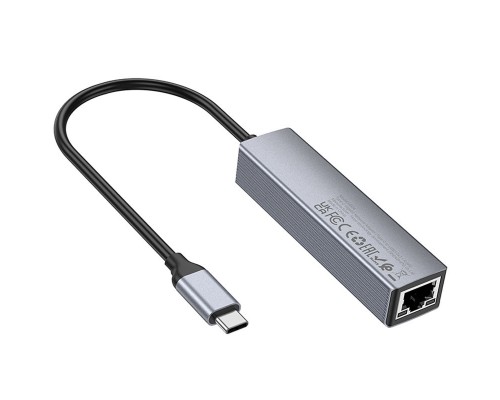 Переходник HUB Hoco HB34 Easy link Type-C Gigabit network adapter (Type-C to USB3.0*3+RJ45) (00000066079_1)