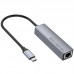 Переходник HUB Hoco HB34 Easy link Type-C Gigabit network adapter (Type-C to USB3.0*3+RJ45) (00000066079_1)