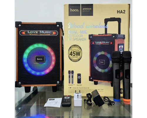 Bluetooth колонка Hoco HA2 Wave + 2 микрофона (00000066138_1)