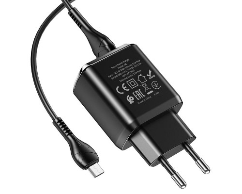 СЗУ HOCO N6 QC3.0 (2USB/3A) + USB - MicroUSB (00000049065_2)