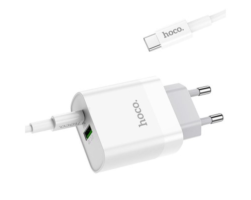 СЗУ HOCO C80A Rapido PD20W+QC3.0 Type-C + USB + Type-C to Type-C cable (00000052990_1)