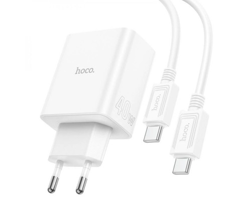 СЗУ Hoco C126A PD40W+QC3.0 (1USB/2Type-C) + Type-C to Type-C (00000068933_1)