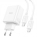 СЗУ Hoco C126A PD40W+QC3.0 (1USB/2Type-C) + Type-C to Type-C (00000068933_1)