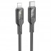 Дата кабель Hoco U120 Transparent explore intelligent power-off PD 27W Type-C to Lightning (1.2m) (00000066086_2)