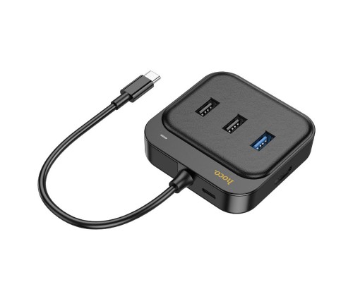 Переходник HUB Hoco HB38 Easy link 7-in-1 Multiport Adapter(HDTV+SD/TF+USB3.0+USB2.0*2+PD100W) (00000066121_1)