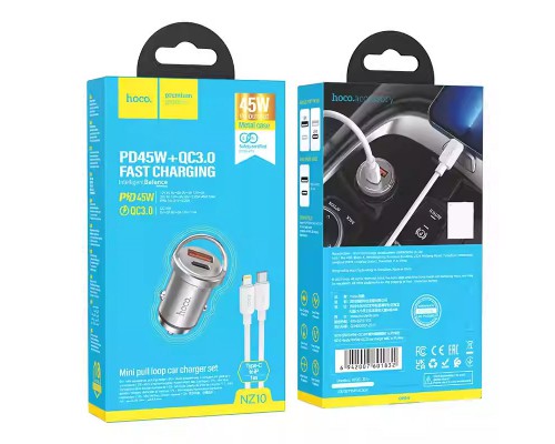 АЗУ Hoco NZ10 Handy PD45W+QC3.0 + Type-C to Lightning (00000066123_1)