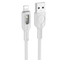 Дата кабель Hoco U120 Transparent explore intelligent power-off USB to Lightning (1.2m) (00000066124_2)