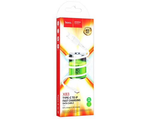 Дата кабель Hoco X83 Victory PD 20W Type-C to Lightning (1m) (00000066076_2)