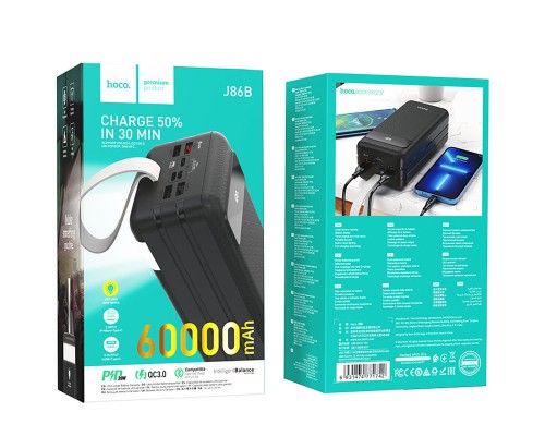 Портативное зарядное устройство Power Bank Hoco J86B Electric 22.5W 60000 mAh (00000058385_1)