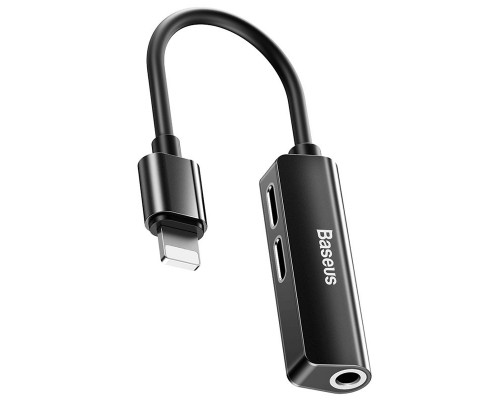 Переходник Baseus 3-in-1 Lightning Male to Dual Lightning & 3.5mm Female Adapter L52 (CALL52-0) (00000066014_1)