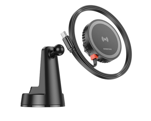 Автодержатель с БЗУ Borofone BH208 Mona retractable (center console) (00000069018_1)