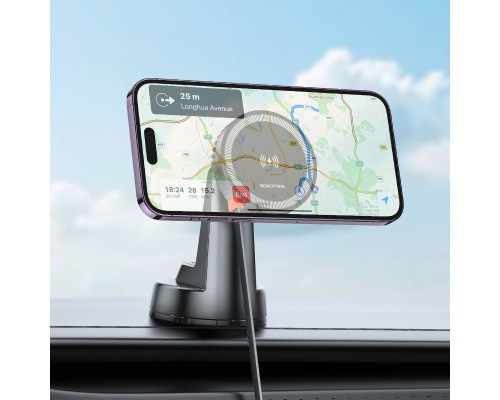 Автодержатель с БЗУ Borofone BH208 Mona retractable (center console) (00000069018_1)