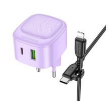СЗУ Borofone BAS22A Fortune PD20W+QC3.0 (1C1A) + Type-C to Lightning (00000068999_2)
