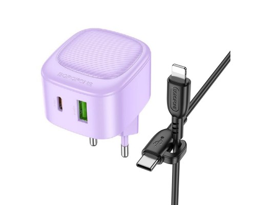 СЗУ Borofone BAS22A Fortune PD20W+QC3.0 (1C1A) + Type-C to Lightning (00000068999_2)