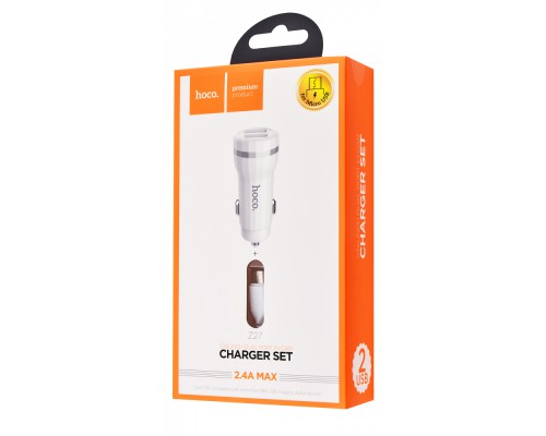АЗУ Hoco Z27 Staunch + Cable (Micro) 2.4A 2USB (00000030976_1)