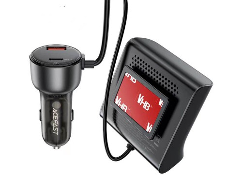 АЗУ Acefast B11 138W Car Charger Splitter with Digital Display (00000065899_1)