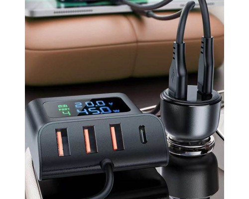 АЗУ Acefast B11 138W Car Charger Splitter with Digital Display (00000065899_1)