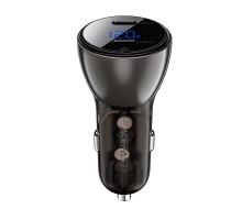 АЗУ Acefast B10 metal car charger 60W (USB-C + USB-C) with digital display (00000065900_1)