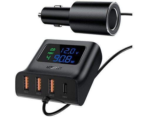 АЗУ Acefast B8 digital display car HUB charger (00000065902_1)