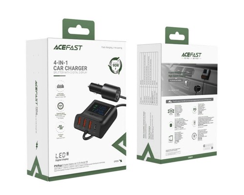АЗУ Acefast B8 digital display car HUB charger (00000065902_1)