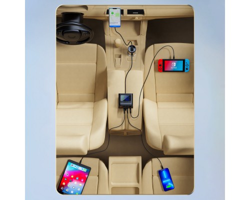 АЗУ Acefast B8 digital display car HUB charger (00000065902_1)