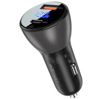 АЗУ Acefast B6 metal car charger 63W (USB-A + USB-C) with digital display (00000065904_1)