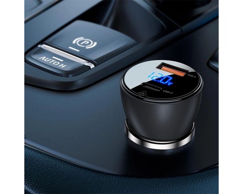 АЗУ Acefast B6 metal car charger 63W (USB-A + USB-C) with digital display (00000065904_1)