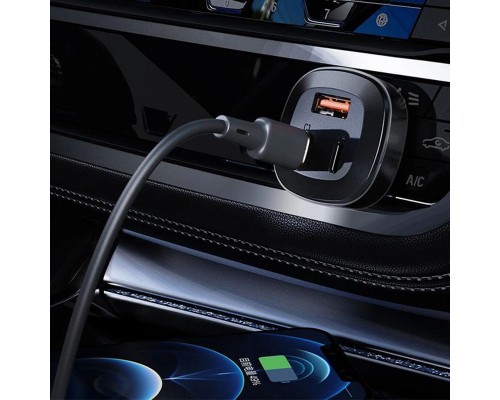 АЗУ Acefast B3 66W(USB-C+USB-C+USB-A) three-port metal car charger (00000065906_1)