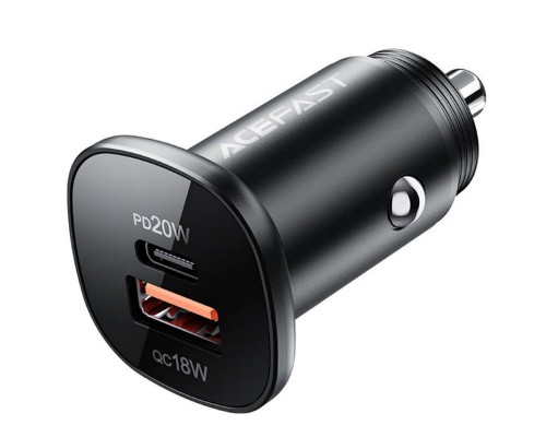 АЗУ Acefast B1 mini 38W (USB-C+USB-A) dual-port metal car charger (00000065907_1)