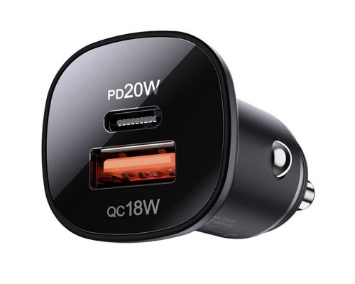 АЗУ Acefast B1 mini 38W (USB-C+USB-A) dual-port metal car charger (00000065907_1)