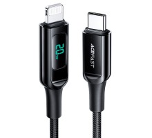 Дата кабель Acefast MFI C6-01 USB-C to Lightning zinc alloy digital display braided (1m) (00000065908_1)