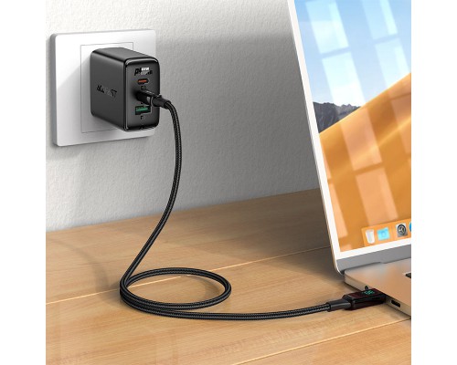 Дата кабель Acefast MFI C6-01 USB-C to Lightning zinc alloy digital display braided (1m) (00000065908_1)