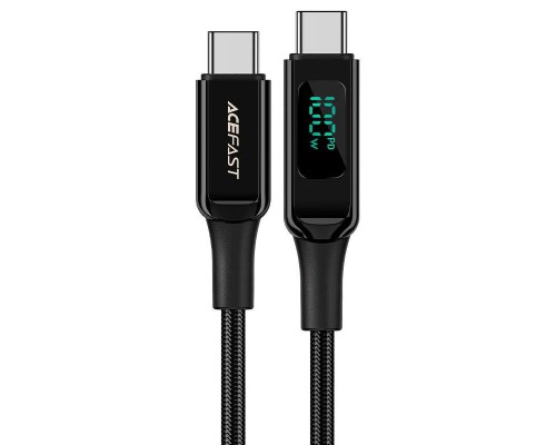 Дата кабель Acefast C6-03 USB-C to USB-C 100W zinc alloy digital display braided (1m) (00000065909_1)