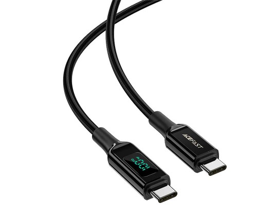 Дата кабель Acefast C6-03 USB-C to USB-C 100W zinc alloy digital display braided (1m) (00000065909_1)