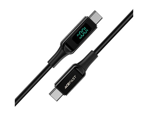 Дата кабель Acefast C6-03 USB-C to USB-C 100W zinc alloy digital display braided (1m) (00000065909_1)