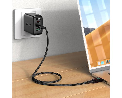 Дата кабель Acefast C6-03 USB-C to USB-C 100W zinc alloy digital display braided (1m) (00000065909_1)