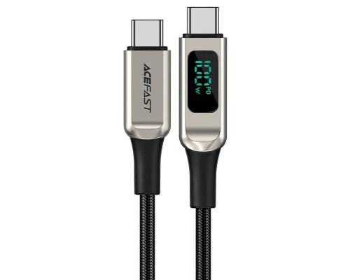 Дата кабель Acefast C6-03 USB-C to USB-C 100W zinc alloy digital display braided (1m) (00000065909_2)