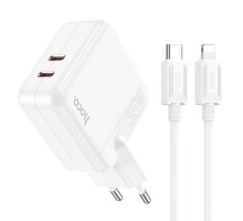 СЗУ Hoco C110A PD 35W+QC3.0 (2 Type-C) + Type-C to Lightning (00000064552_1)