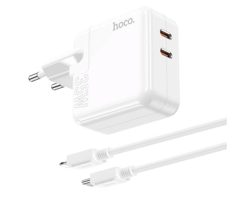 СЗУ Hoco C110A PD 35W+QC3.0 (2 Type-C) + Type-C to Lightning (00000064552_1)