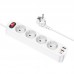 Удлинитель Hoco NS1 Aura PD20W (2USB/1Type-C/4xSocket) (00000064556_1)
