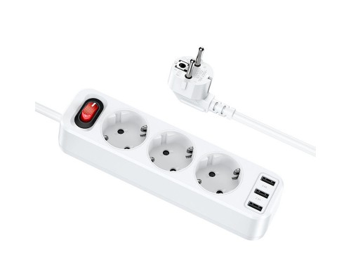Удлинитель Hoco NS2 (3USB/3xSocket) (00000062806_2)