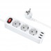 Удлинитель Hoco NS2 (3USB/3xSocket) (00000062806_2)